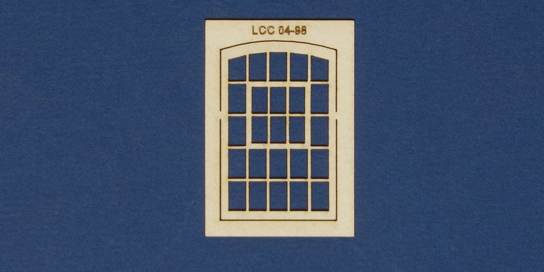LCC 04-98 OO gauge warehouse window type 3 Window fixture for warehouse window panel type 3.
